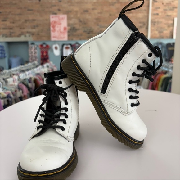 Dr. Martens Other - Dr. Martens 1460 White Patent L:eather Boots Size 10